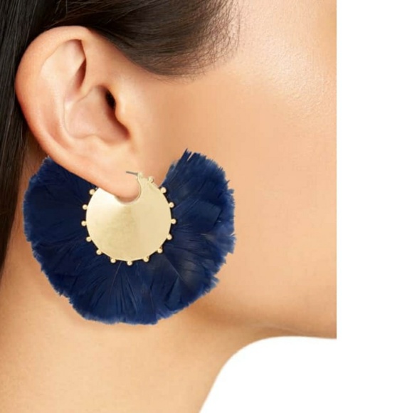 kate spade Jewelry - ♠️ NWT ♠️ Kate Spade blue feathers gold earrings
